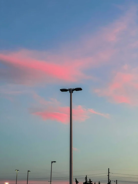 a pole has some kind of street light on it