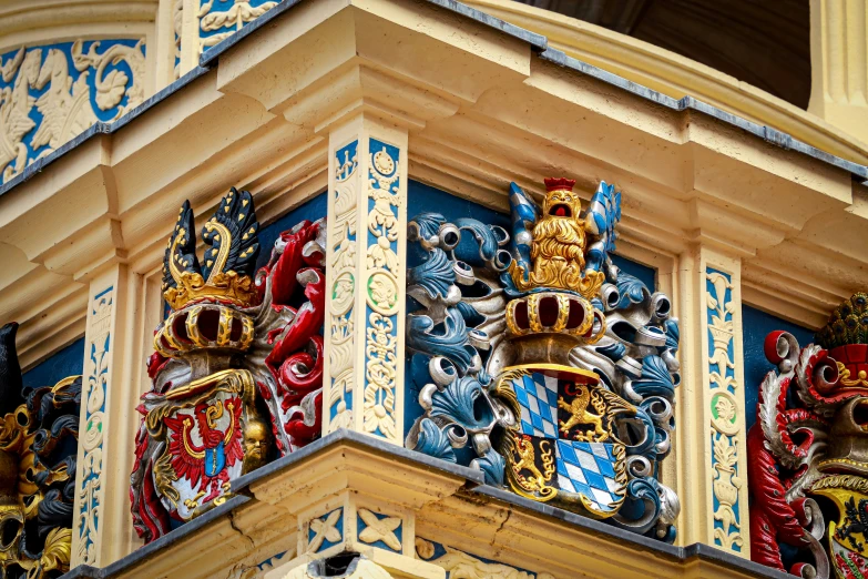 decorative designs on a building in a european style