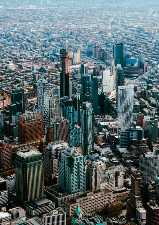 a city with many tall buildings and a sky line