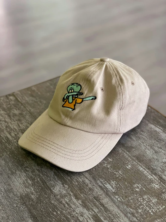 an image of a baseball hat sitting on a table