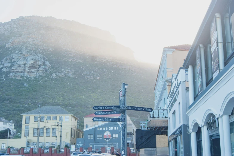 traffic is seen in a very busy mountain area