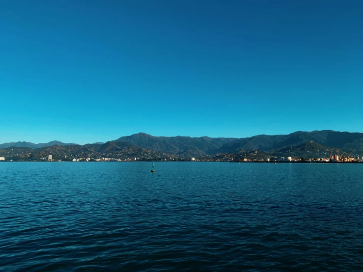 the view of a bay from a ferry or ferry boat