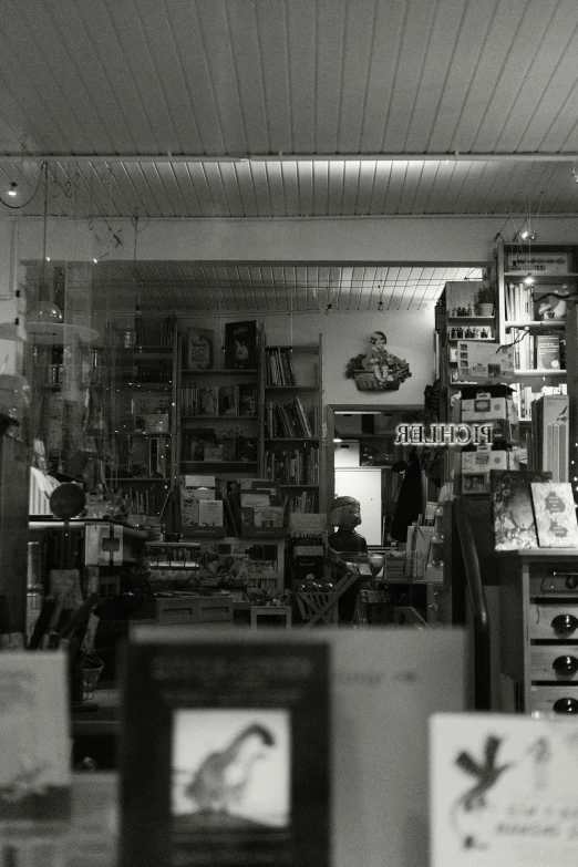 an antique shop with lots of antiques on the shelves