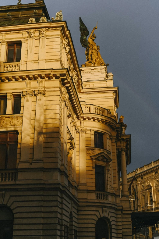 a large building with a clock at the top