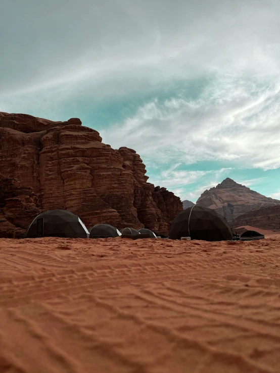 rock formations near the cliffs of wadi wading area