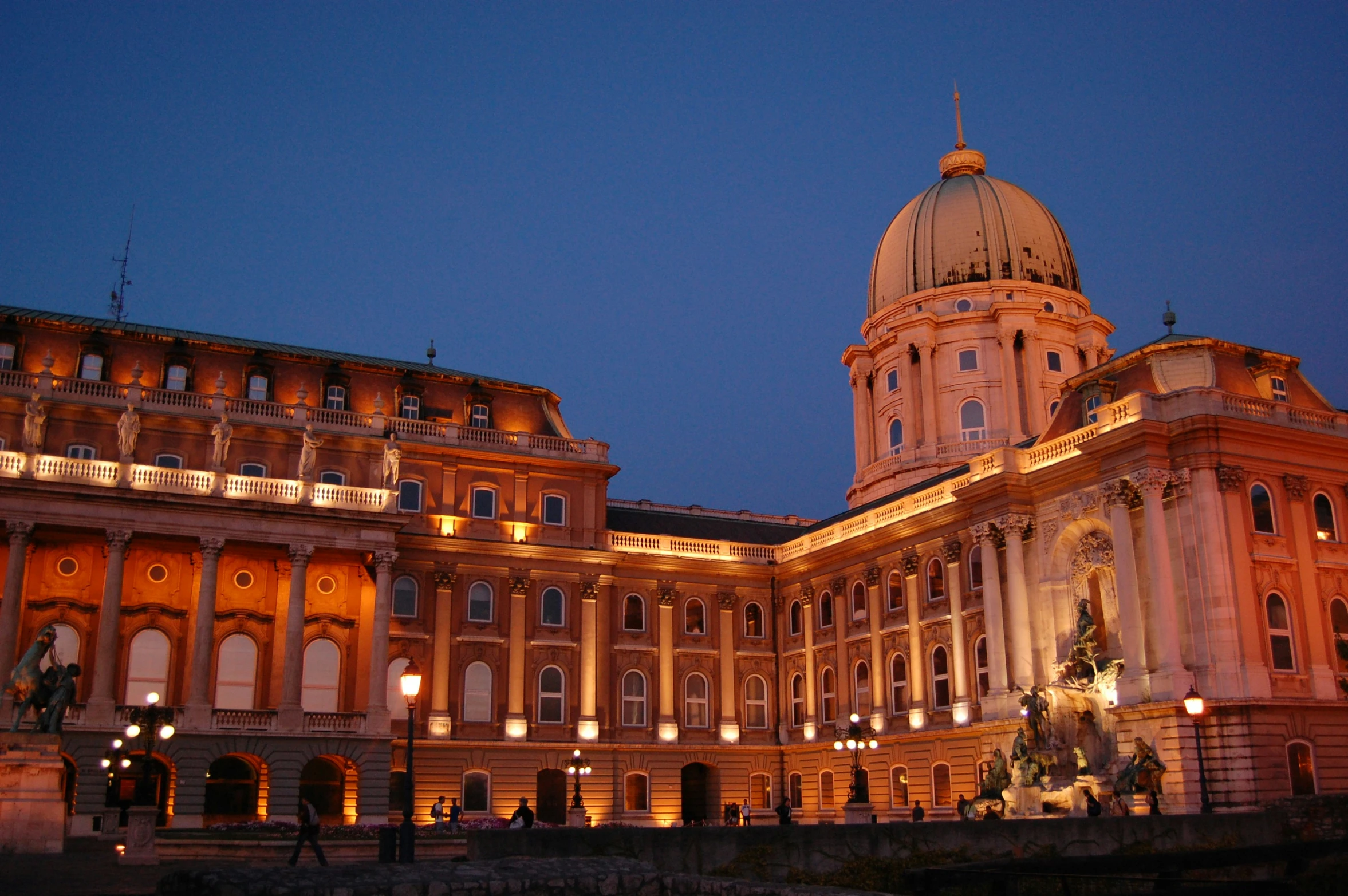 the building is full of many lights at night