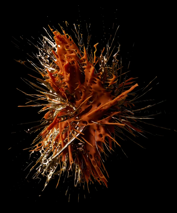 a bright explosion or display of an exploding flower