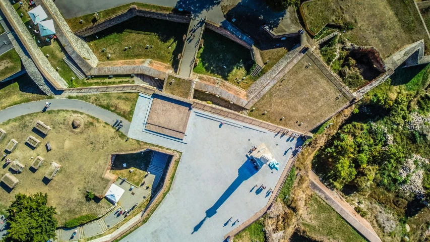 aerial view of the fortress of the city in stavnysk, lapland