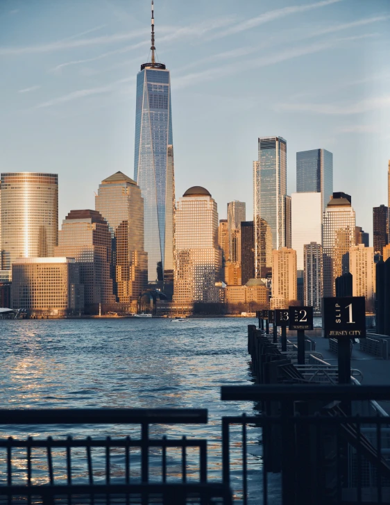 a view of new york city and the hudson river