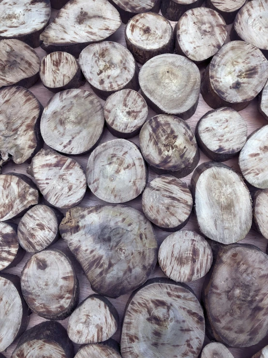 close up of wood logs laid on top of each other