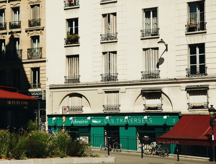 the view of an old fashioned street in paris