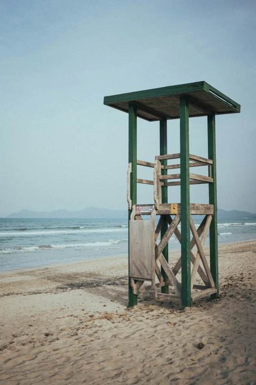 there is a life guard on the beach