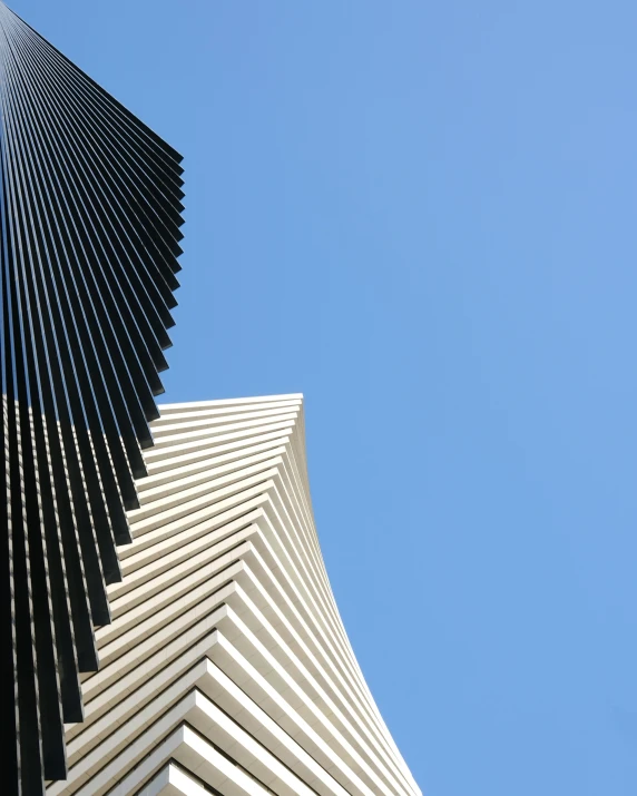 upward image of a modern skyscr building