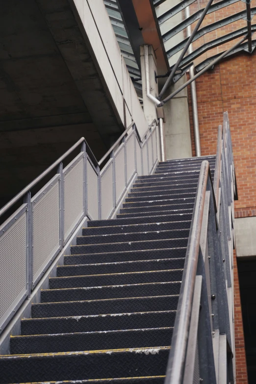 two sets of steps leading up to a building