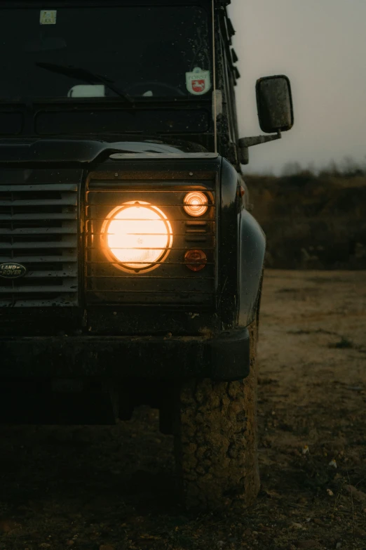 a dark image of an off road vehicle