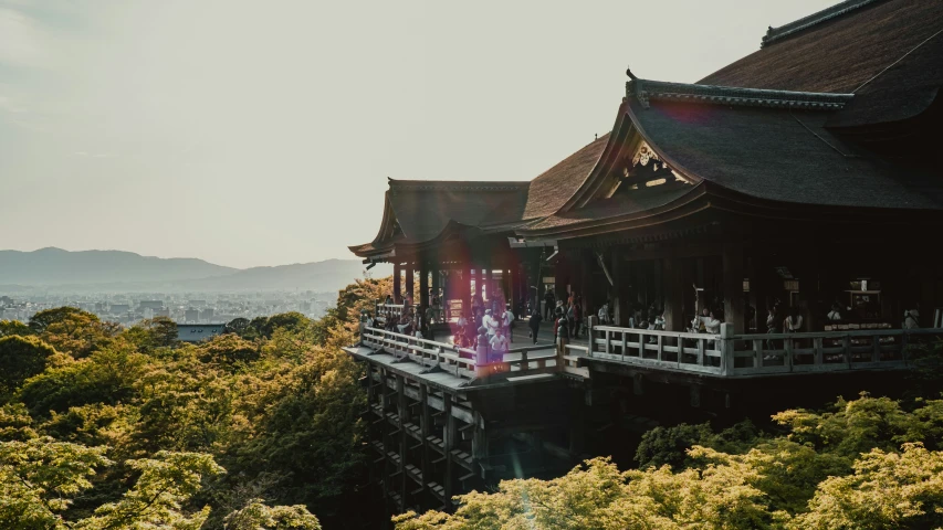 view from a high building that is overlooking the valley