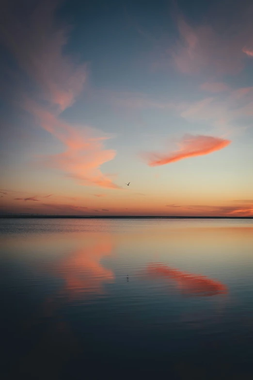 a body of water that has some clouds in it