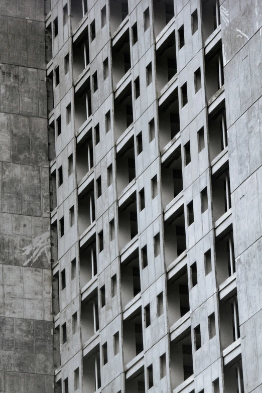 the large tall building is made from cement