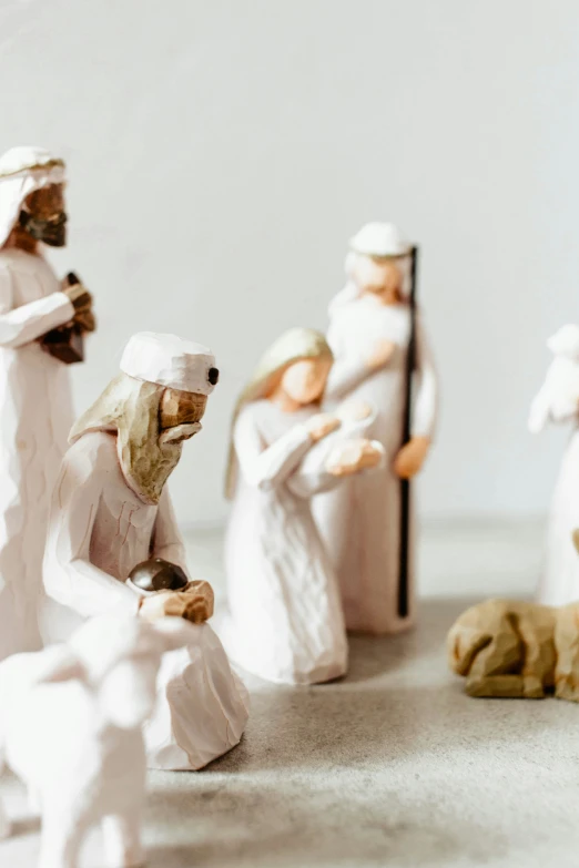 figurines of the three wise men and their baby jesus