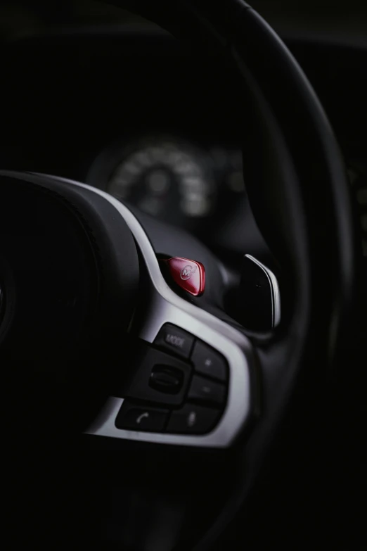 the center console inside the vehicle shows red light