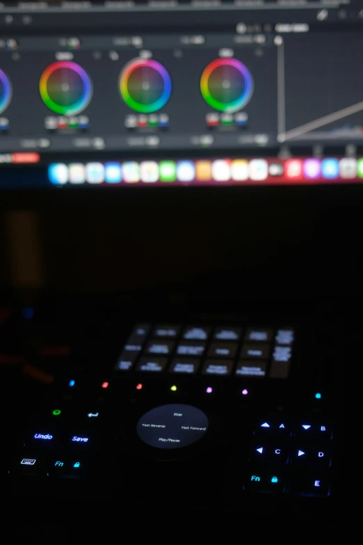 a control panel for a large music mixer