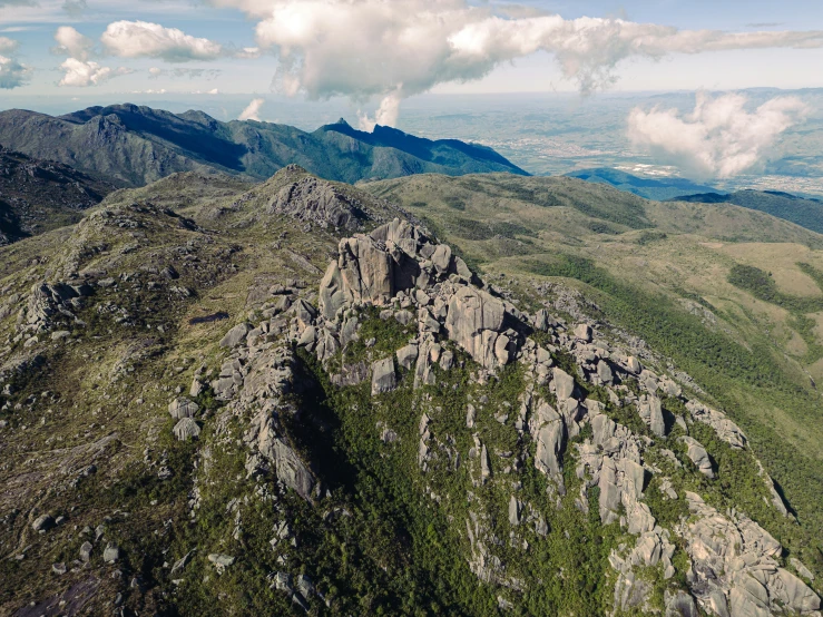 there are some very big mountains with lots of rock