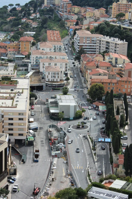 a view of the city from the top of a hill