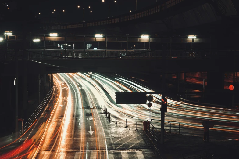 a city at night with many lights on