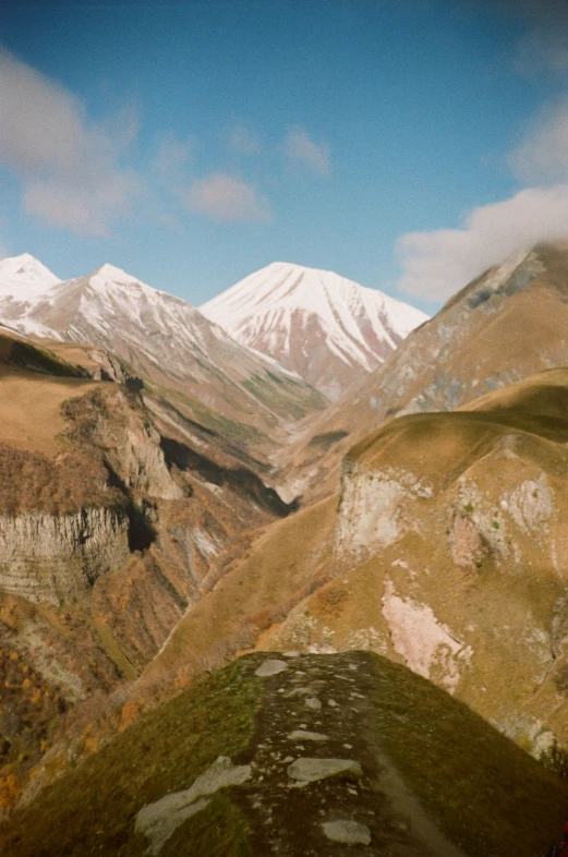 a view of a mountain range during the day