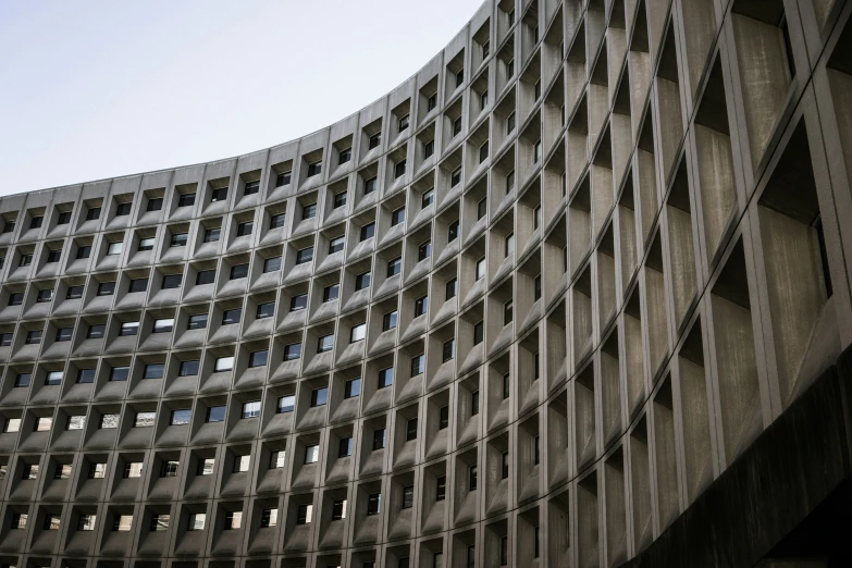 a building that is made of squares with lots of windows