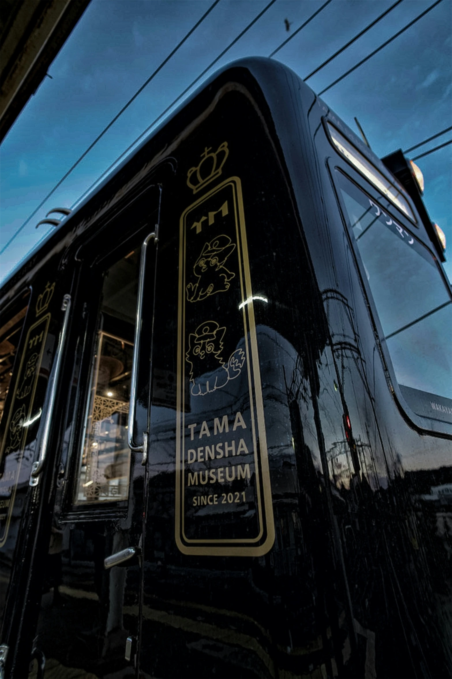 the doors of a passenger train that is closed