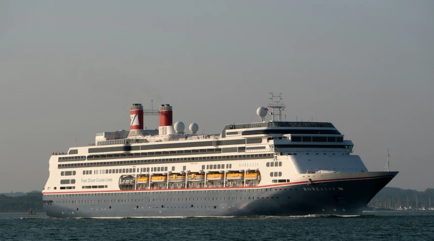 a large cruise ship sailing across the water