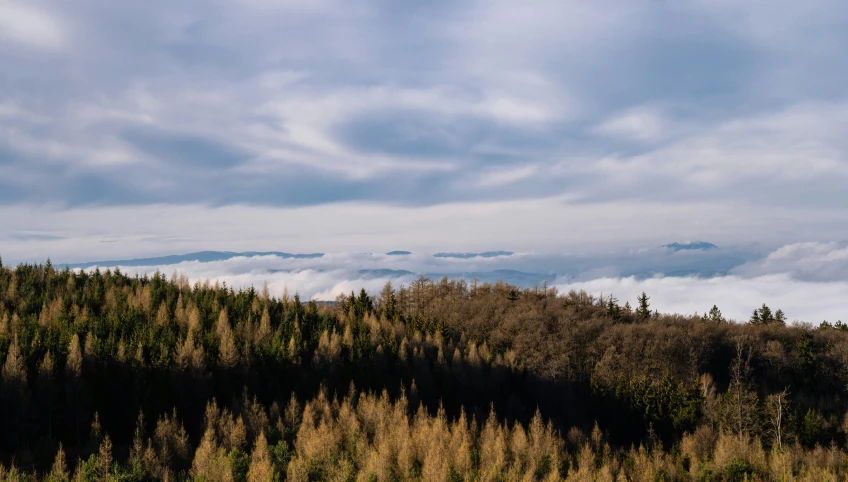 the sky is so cloudy that clouds can cover mountains