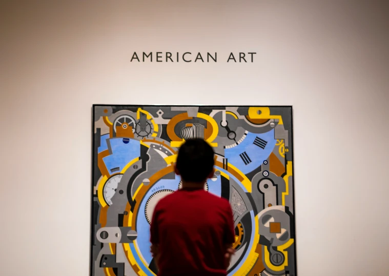 an artistic picture with the words american art painted on it