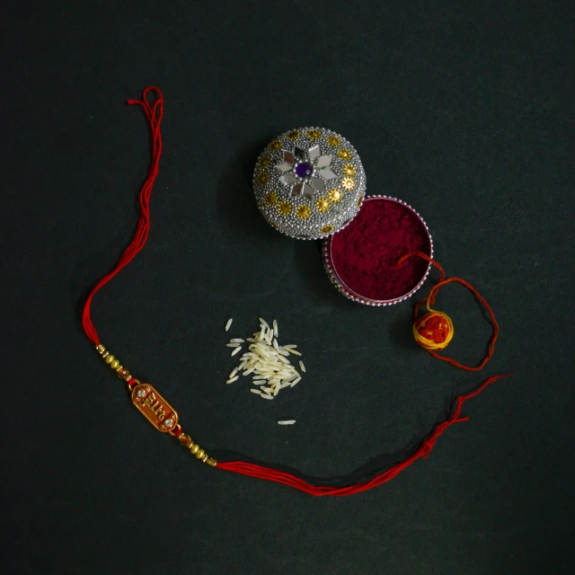 two decorative items on top of the table