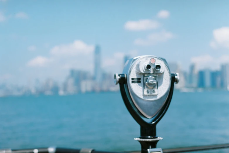 view of the city from a parking meter