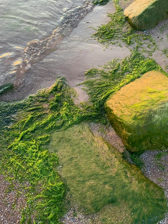 a view from above of some kind of area in the ocean