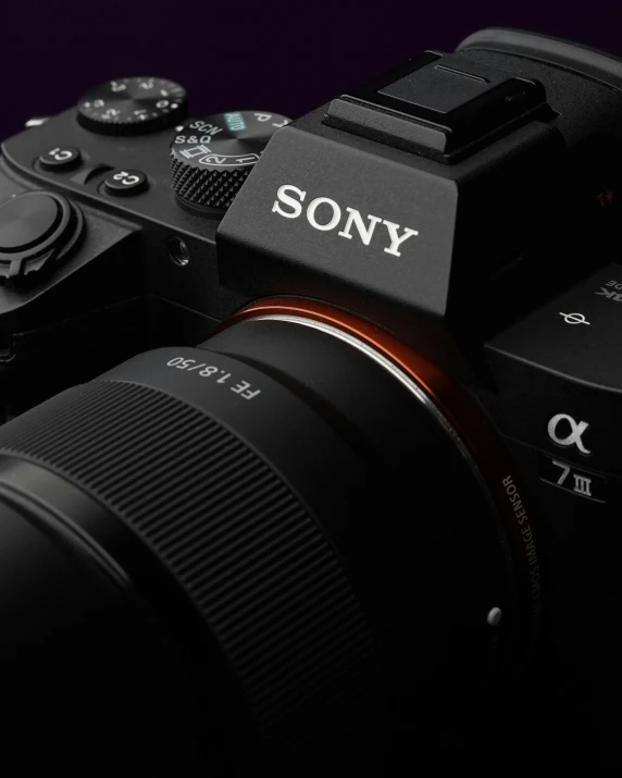 the sony camera has an extra lens and its front view is a close up