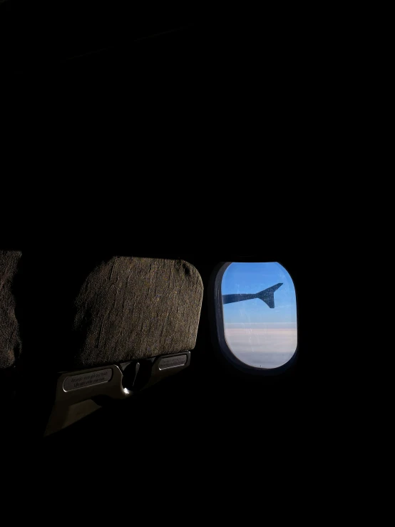 an airplane's view from the window during flight