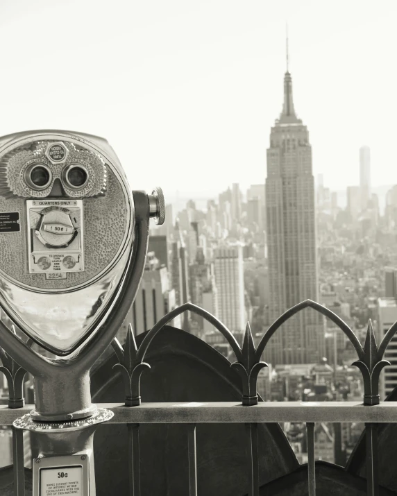 a coin meter sitting on top of a building