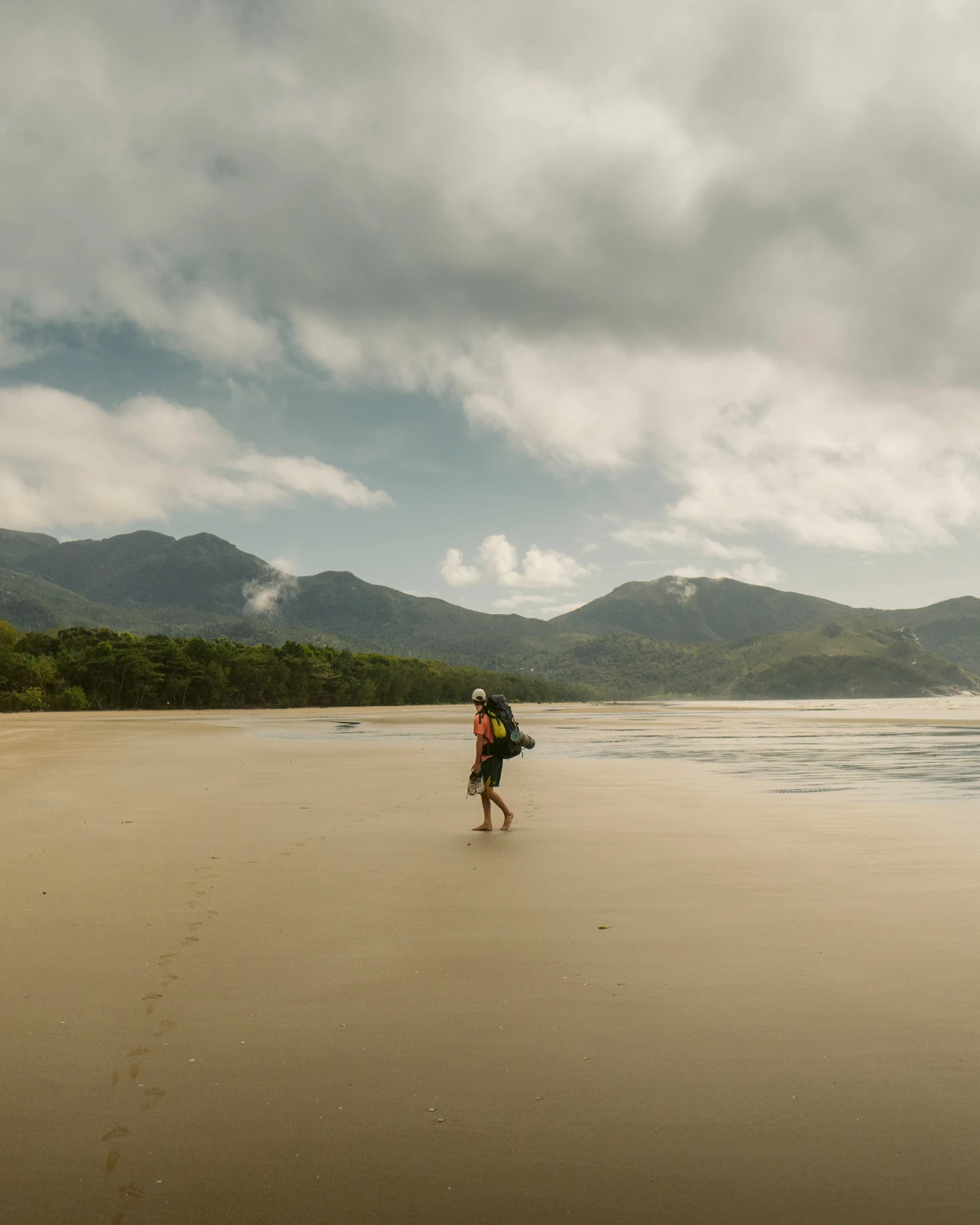 person walking on the beach next to the ocean