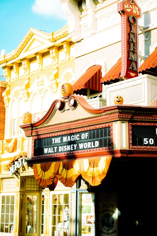 an old building with a sign that says the baron of walt world