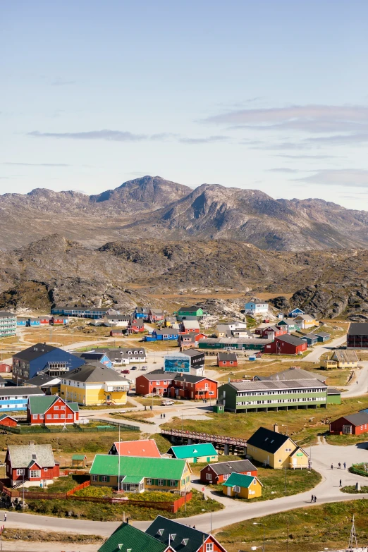 a small town in the middle of the mountain range