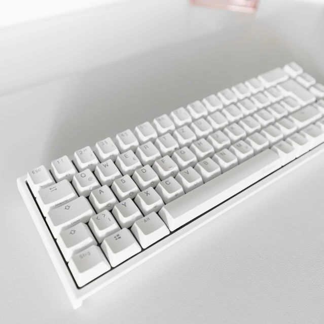 a close up s of a white keyboard