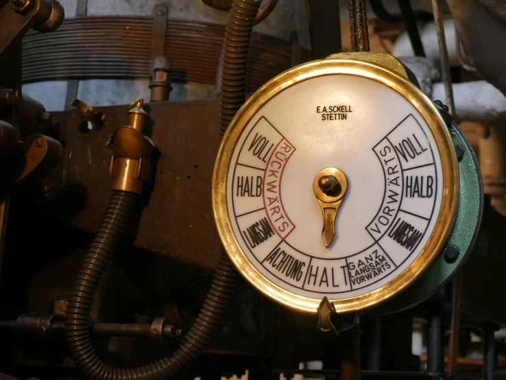 closeup of gauge for mechanical consumption, with no sign