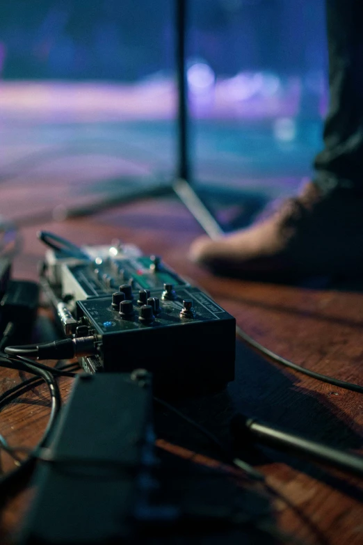 the electronic equipment is being used to control the sound