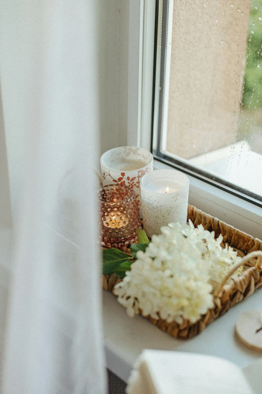 some items are set out near a window