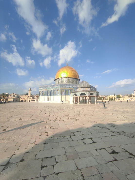 the dome of a large building on the horizon