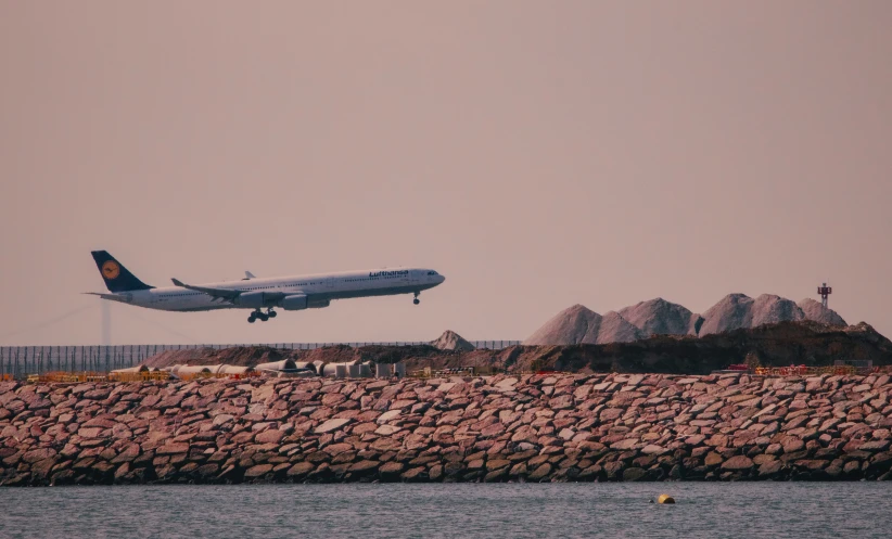 a plane is taking off from an airport