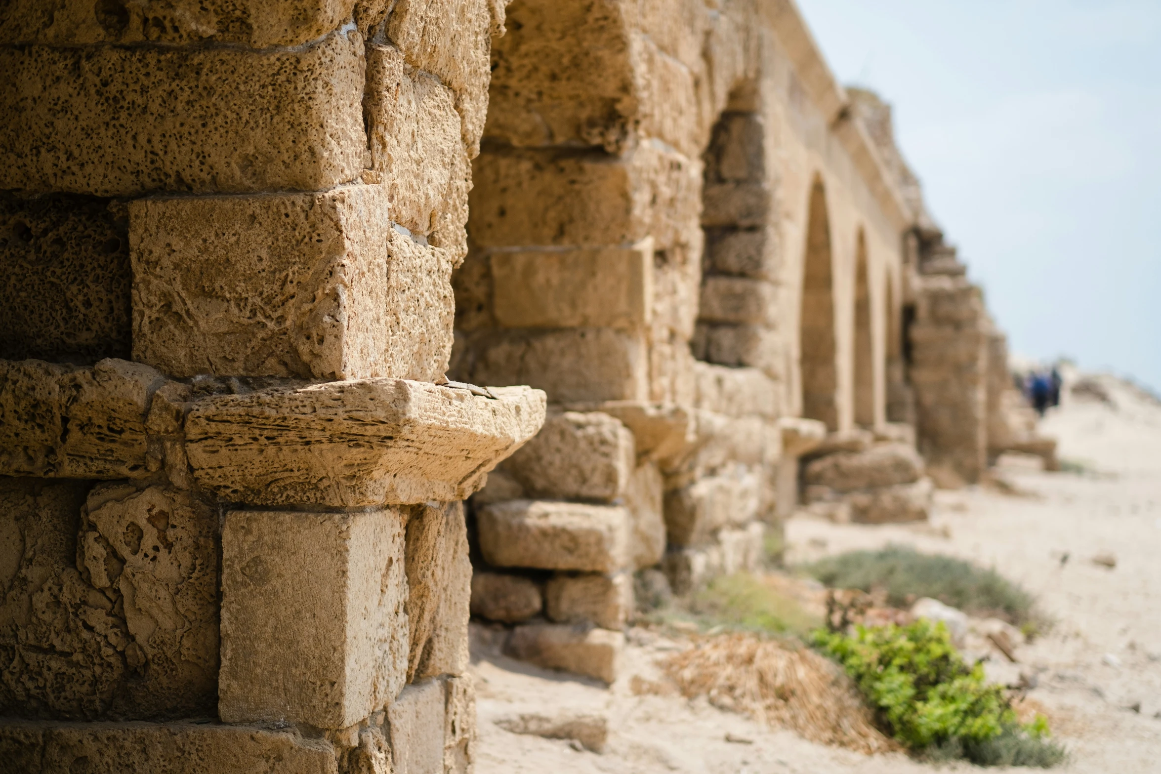 ancient building that are all brick in the sand